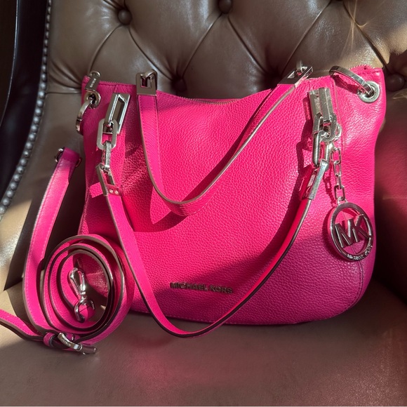 Michael Kors Hot Pink Convertible Shoulder Bag - Picture 2 of 10